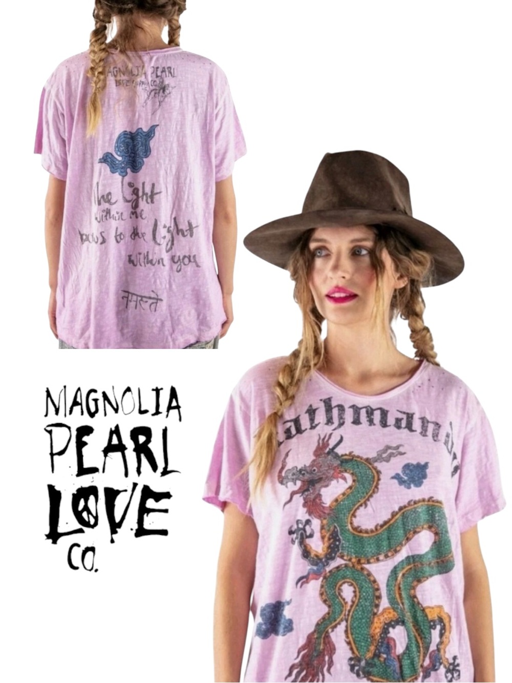 Magnolia Pearl Lavender Khatmandu Dragon Graphic Tee
